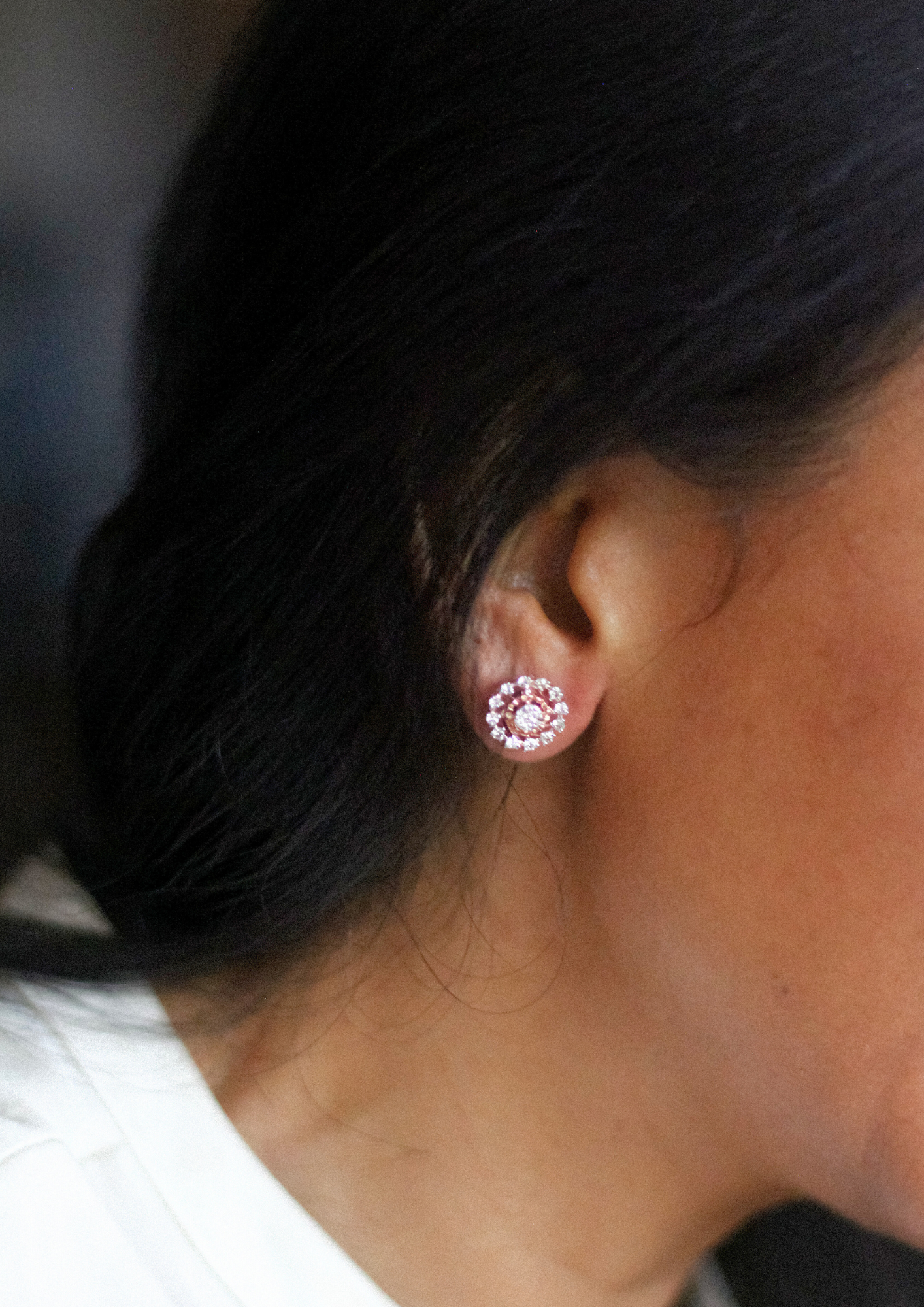 Diamond Mandala Stud