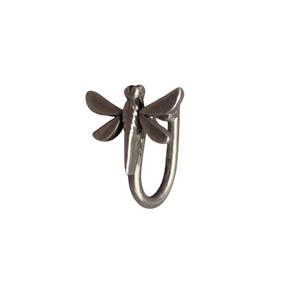 Dragonfly Clip-on Nosepin Silver