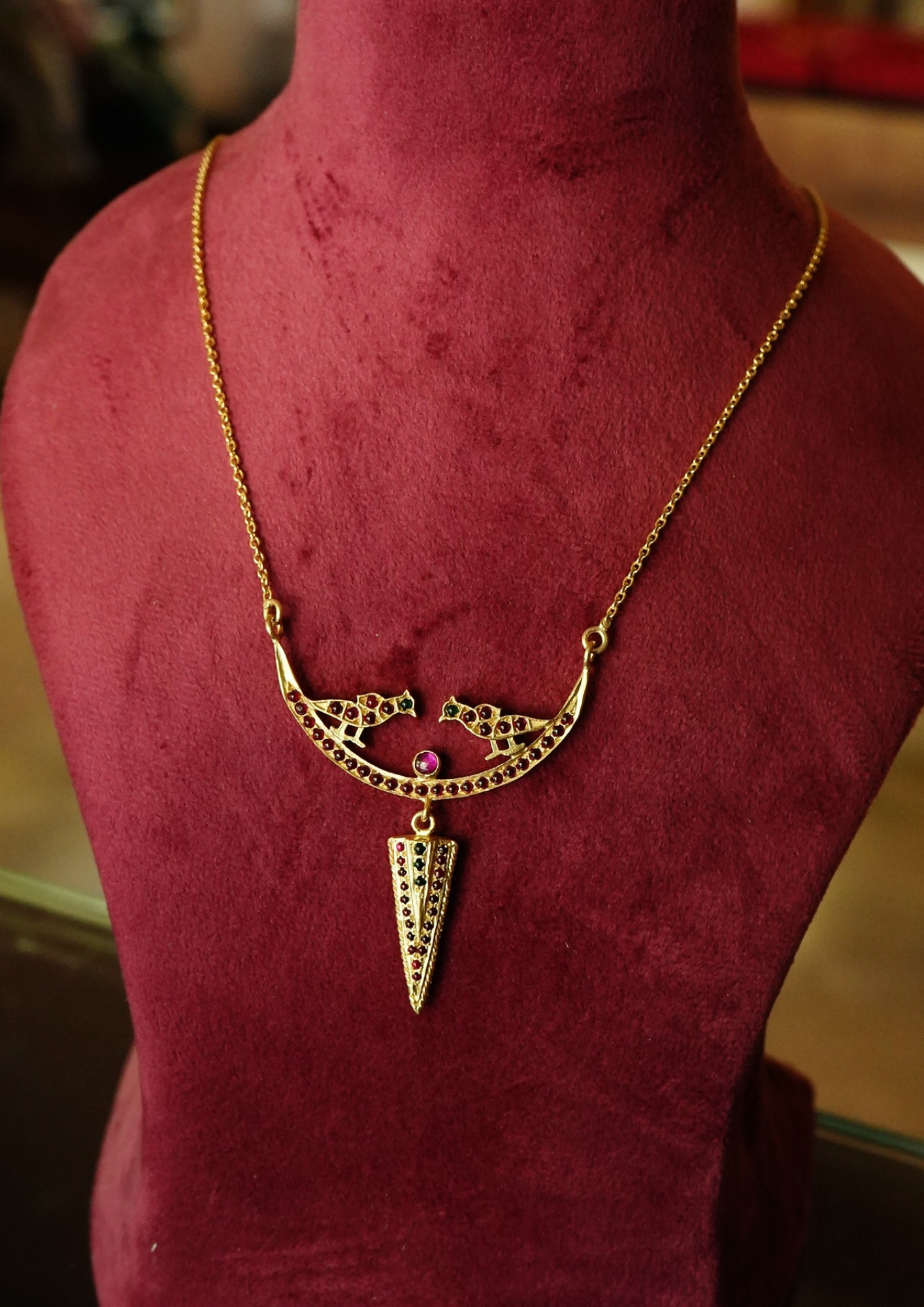 Twin Parrot Warrior Necklace