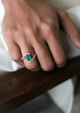 Emerald in a Diamond Embrace