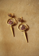 Devi Meenakshi Hamsa Warrior Earrings