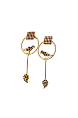 Chettinad Paisley Parrot Earrings