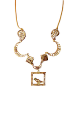 Chettinad Paisley Parrot Necklace