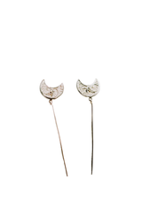 Crescent Moon Filigree Warrior Earrings