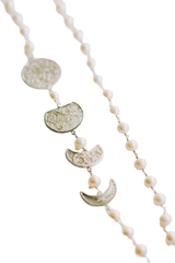 Filigree Phases of the Moon Pearl Necklace