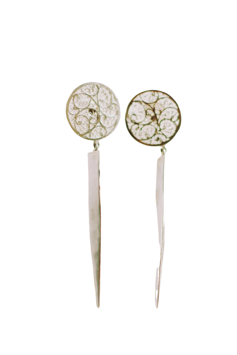Full Moon Filigree Warrior Earrings