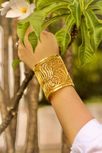 Load image into Gallery viewer, The Lotus Cuff Bangle
