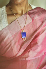 Vasudha Square Lapis Pendant