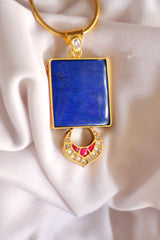 Vasudha Square Lapis Pendant