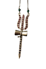 Shiva Trident Trishul Necklace (Silver)