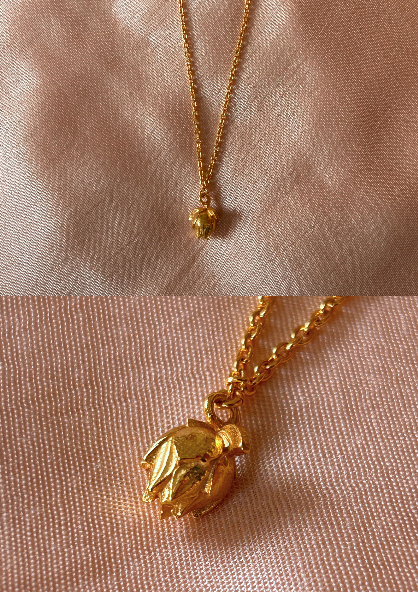 The Blooming Lotus Necklace ( Gold-plated Silver)
