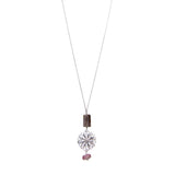Pink Opla Rhodochrosite Flower Necklace