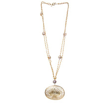 Load image into Gallery viewer, Abode Of The Lotus Necklace In Citrine Beads And Baroque Pearls
