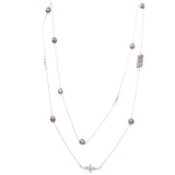 Baroque Pearl Filigree Charm Necklace