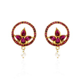 Lotus In A Circle With Pearls