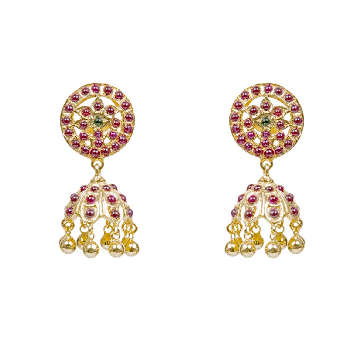 Lotus Flower Stud Aparna Jhumkis