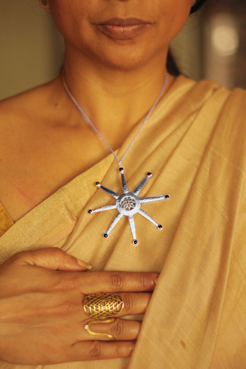 Sun Necklace- Silver