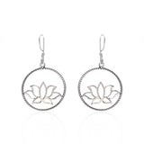 Lotus In A Circle Earrings