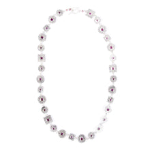 Load image into Gallery viewer, Beaten Coin Modern Kasai Mala Ruby Necklace
