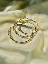 Dots In An Orbit Bangle (Single)- Silver