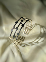 Dots In An Orbit Cuff - Silver