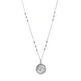 Ganesha Om Pendant With Iolite Beads