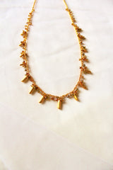 Bheeja Necklace with Rice Grains & Tourmaline Beads- Gold-plated