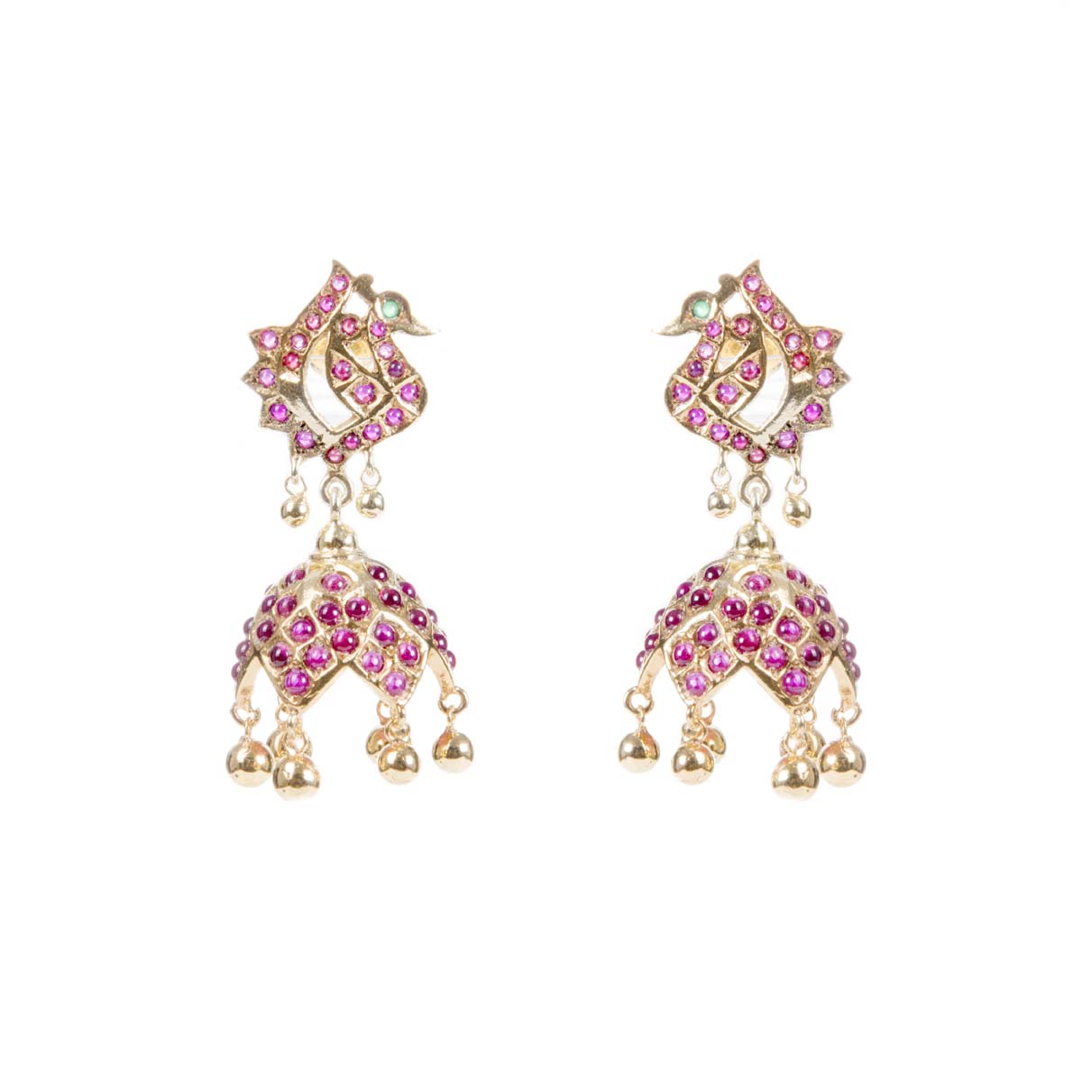 Peacock Stud Aparna Jhumkis