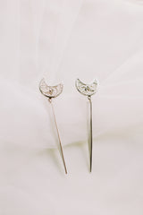 Crescent Moon Filigree Warrior Earrings