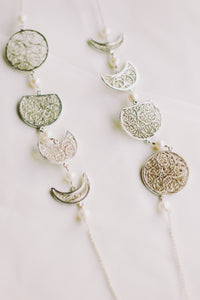 Filigree Phases of the Moon Necklace