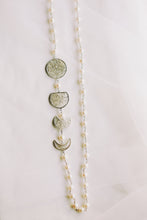 Load image into Gallery viewer, Filigree Phases of the Moon Pearl Necklace
