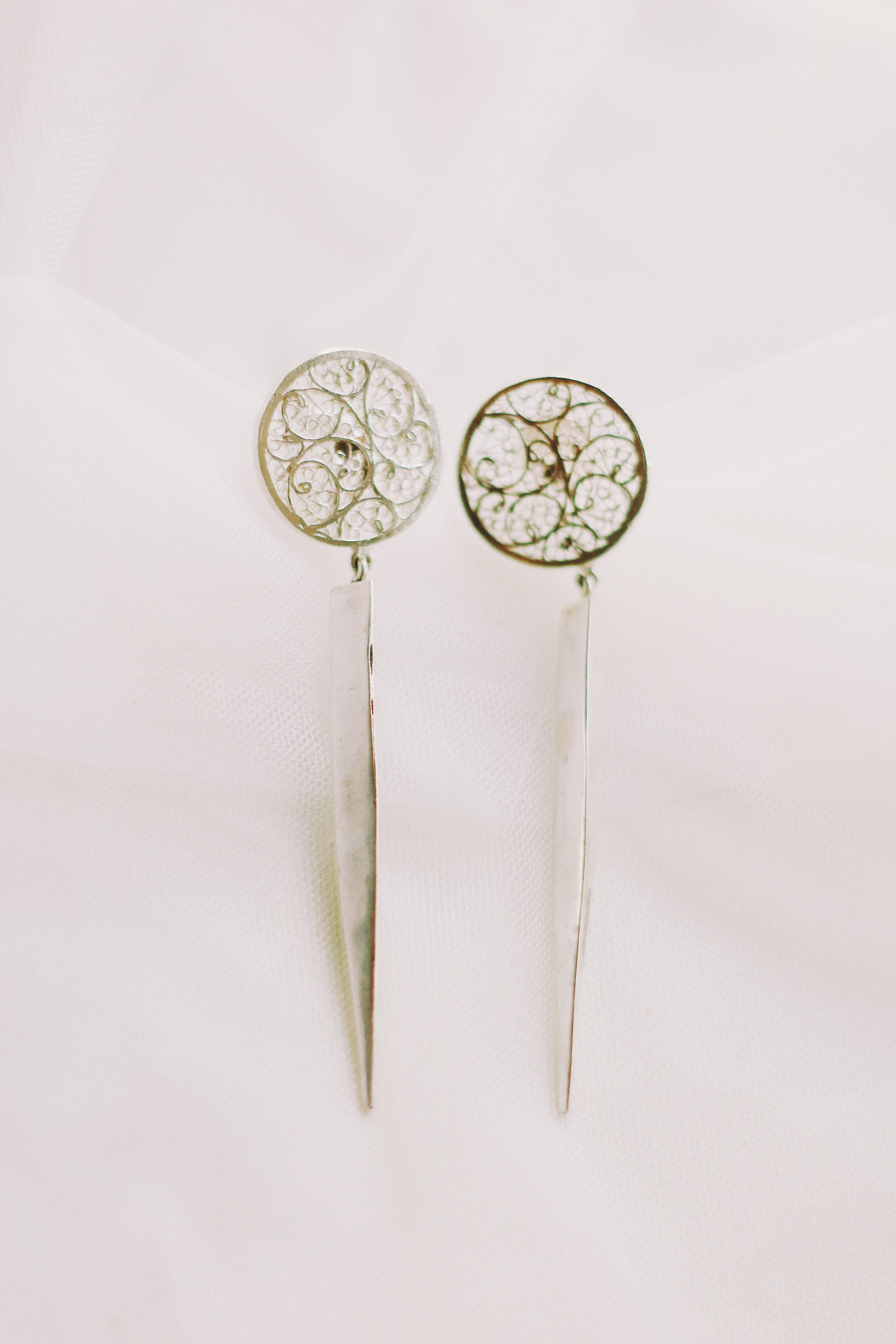Full Moon Filigree Warrior Earrings