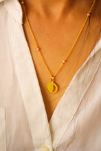 Load image into Gallery viewer, Ardhacandrakara Pearl Necklace  (Gold-Plated)
