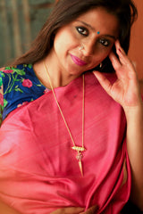 Hamsa Taweez Spike Long Necklace (Gold-plated)