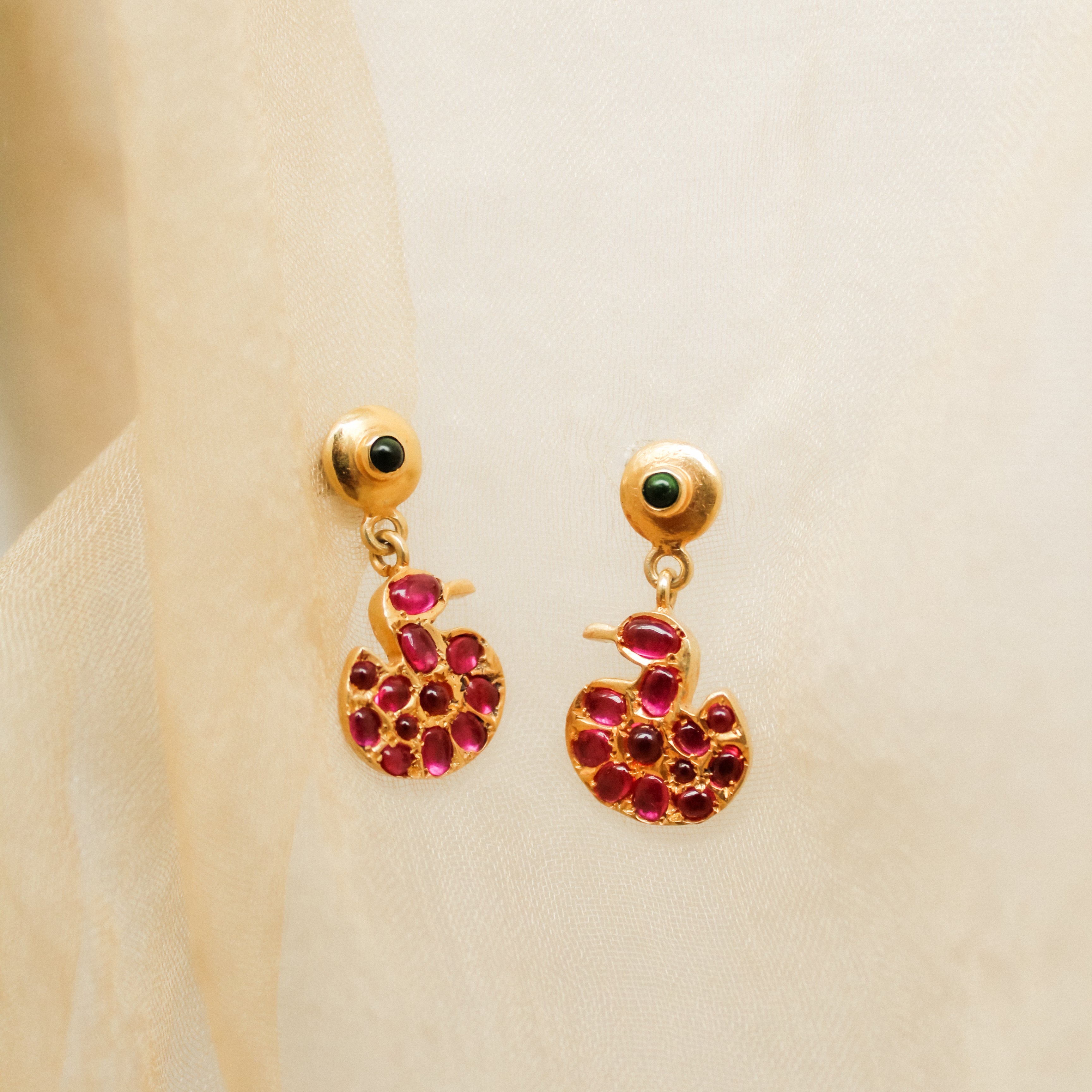 Swan Drop Earrings
