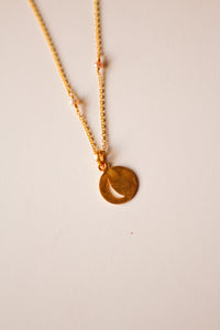 Ardhacandrakara Pearl Necklace  (Gold-Plated)