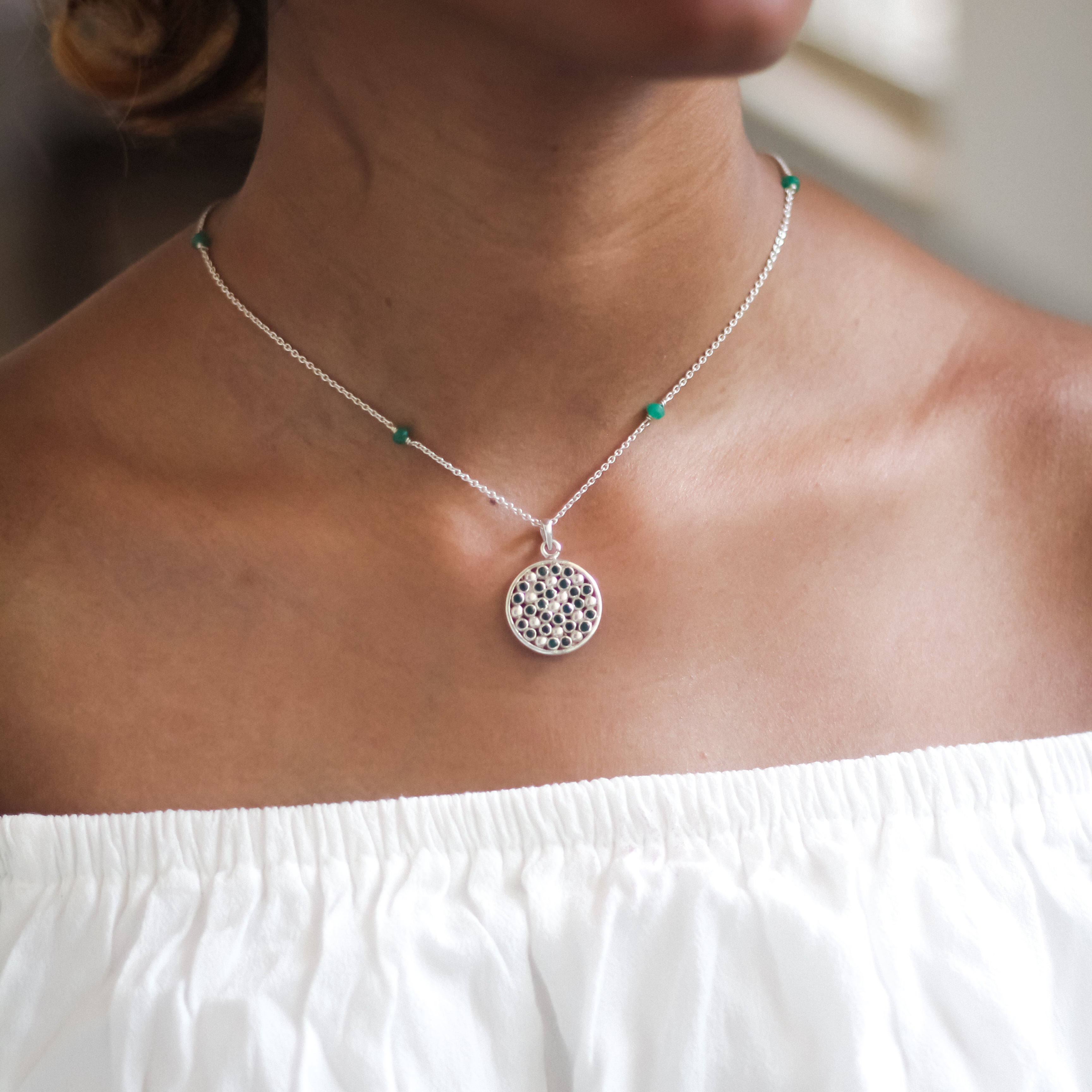 Creation Pendant - Emerald Green
