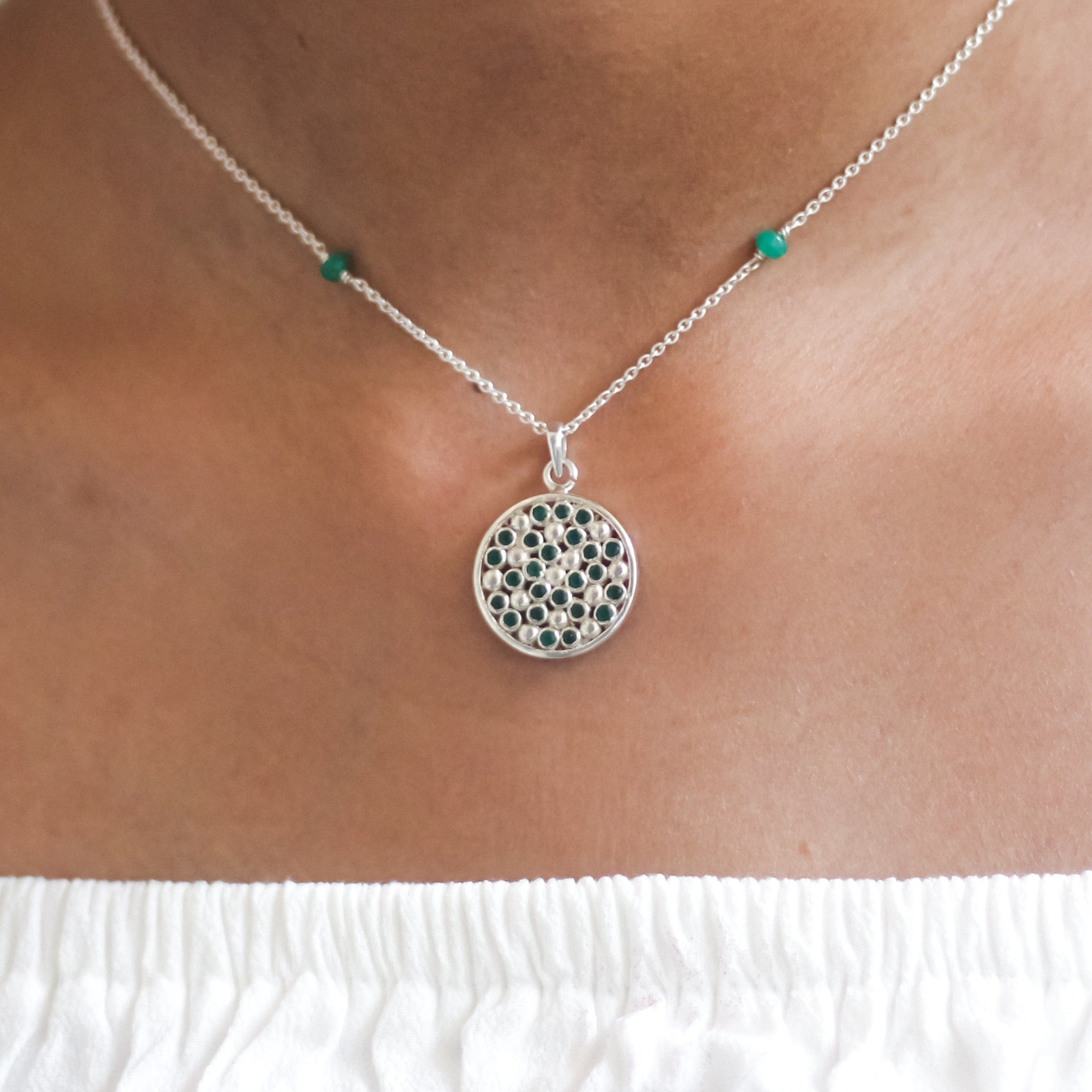 Creation Pendant - Emerald Green