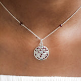 Creation Pendant - Rubies With Garnet Beads