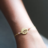 Gold Plated Lotus Bracelet