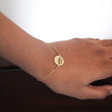 Gold Plated Lotus Bracelet