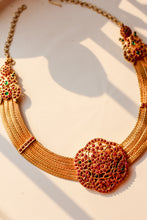 Load image into Gallery viewer, Raakudi Pendant Statement Necklace (Gold-plated)
