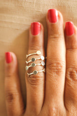 Dot Coil Flow Ring (Silver)