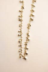 Jasmine Long Garland Necklace (Silver)
