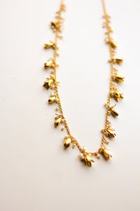 Jasmine Short Garland Necklace (Gold)
