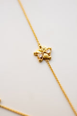 Floral Trio Necklace (Gold-Plated)