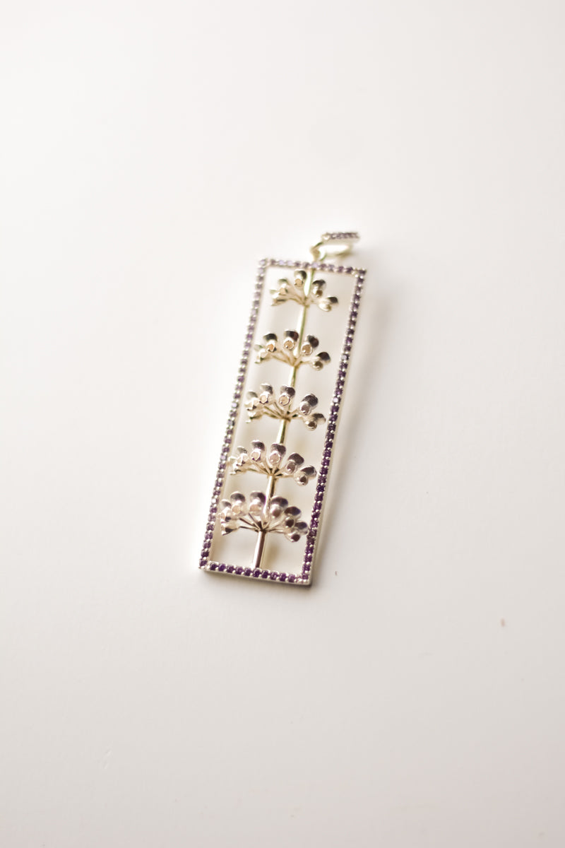 Tulsi Flowering Buds Necklace (Silver)