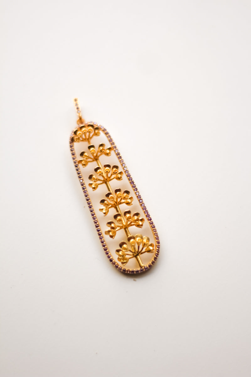 Tulsi Flowering Buds Necklace (Gold)