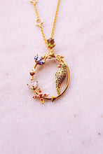 Load image into Gallery viewer, Peridot Studded In Circular Arrow With Kamadeva’s 5 Flowers Necklace (Gold-plated)
