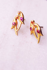 Parrots In Love Stud (Gold-plated)